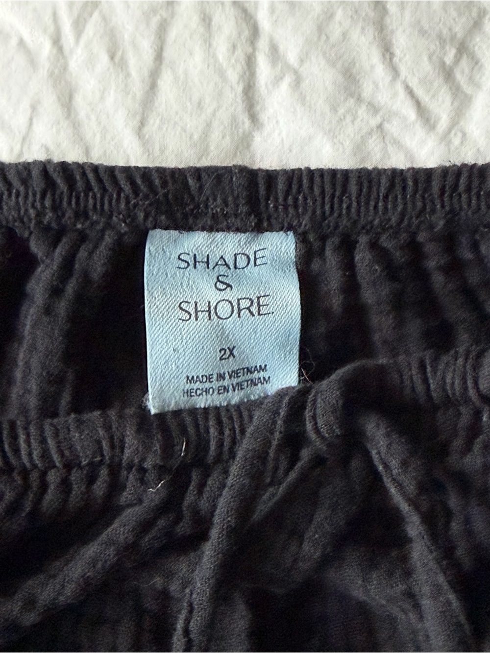 Shade & Shore Black Drawstring Waist Pants